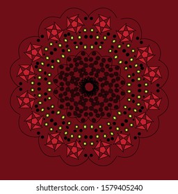 Mandala vintage luxury decorative design. Vector Mandala, mehndi tracery wheel design. Ethnic ornaments, colorful doodle symmetry textures. Meditation: Hopefully the traditional spiritual of my people