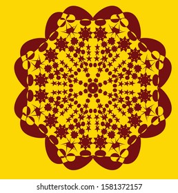 Mandala vintage luxury decorative design. Vector Mandala, mehndi tracery wheel design. Ethnic ornaments, colorful doodle symmetry textures. Meditation: Hopefully the traditional spiritual of my people