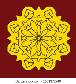 Mandala vintage luxury decorative design. Vector Mandala, mehndi tracery wheel design. Ethnic ornaments, colorful doodle symmetry textures. Meditation: Hopefully the traditional spiritual of my people