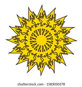 Mandala vintage luxury decorative design. Vector Mandala, mehndi tracery wheel design. Ethnic ornaments, colorful doodle symmetry textures. Meditation: Hopefully the traditional spiritual of my people