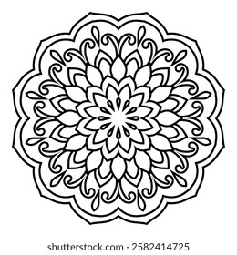 Mandala vintage ornamental design with ethnic pattern.