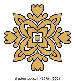 Mandala vintage ornamental design with ethnic pattern.