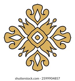 Mandala vintage ornamental design with ethnic pattern.