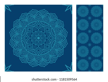 Mandala vintage patterns antique seamless design in Vector illustration