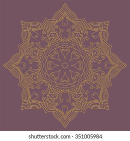 Mandala. Vintage Round Ornament Pattern. Islamic, Arabic, Indian, Ottoman Motifs, Kaleidoscope, Medallion, Yoga, Meditation. Ethnic decorative elements for greeting cards or any other kind of design.