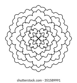 Mandala. Vintage Round Ornament Pattern. Islamic, Arabic, Indian, Ottoman Motifs, Kaleidoscope, Medallion, Yoga, Meditation. Ethnic decorative element for any kind of design or coloring book.