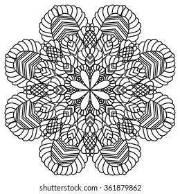 Mandala. Vintage Round Ornament Pattern. Decorative element for any kind of design. Coloring book.
