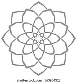 Mandala. Vintage Round Ornament Pattern. Stylized lotus flower. Decorative element for any kind of design. Coloring book.