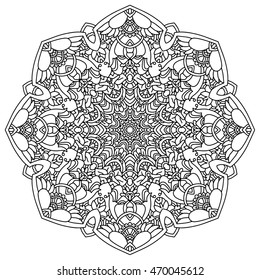 Mandala. Vintage Round Ornament Pattern. Decorative element for any kind of design. Coloring book.
