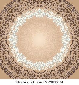 Mandala. Vintage tattoo decorative elements. Oriental pattern, vector illustration. Islam, Arabic, Indian, moroccan, spain, turkish pakistan chinese mystic ottoman motifs. Coloring book page