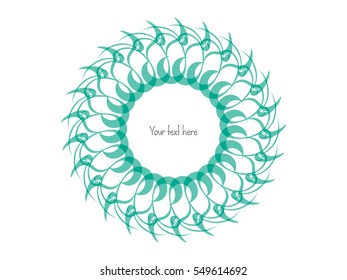 Mandala vintage template card in arabic and indian, islam and ottoman, turkish, asian style for brochure, flyer, greeting, invitation card, cover.