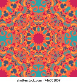 mandala vintage tribal seamless pattern vector illustration