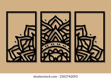 Mandala wall panel laser cut design for room decorative