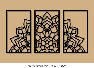 Mandala wall panel laser cut design for room decorative