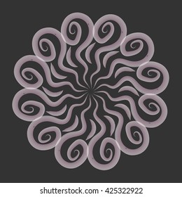 mandala. watercolor. circular pattern. vector illustration.