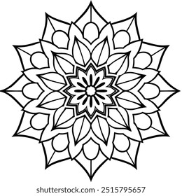 Mandala web for coloring books