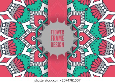 Mandala wedding card background template