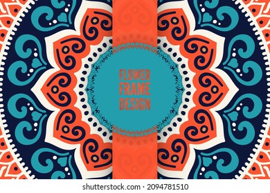 Mandala wedding card background template