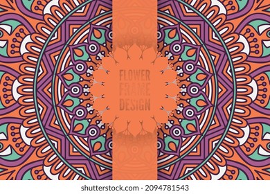 Mandala wedding card background template