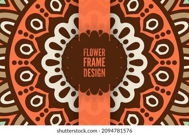 Mandala wedding card background template