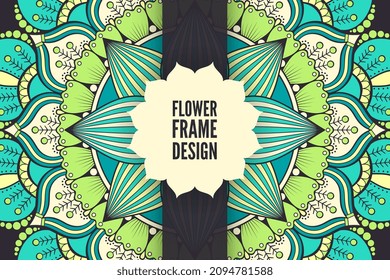Mandala wedding card background template