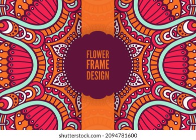 Mandala wedding card background template