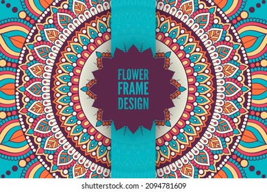 Mandala wedding card background template