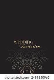 Mandala Hochzeit Card Design oder Einladung. Klassischer dekorativer Hintergrund