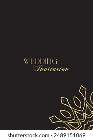 Diseño o invitación de tarjeta de Boda Mandala. Fondo decorativo de Antiguas