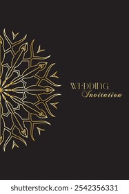 Mandala Projeto de cartão de casamento ou convite