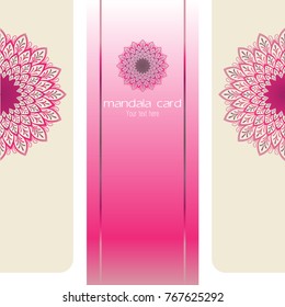 mandala wedding card vector drawn