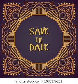 Mandala wedding invitation