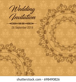 Mandala Wedding Invitation Card
