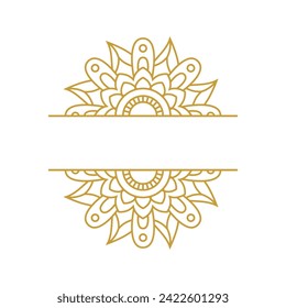 Mandala Wedding Ornament Gold Vector Design