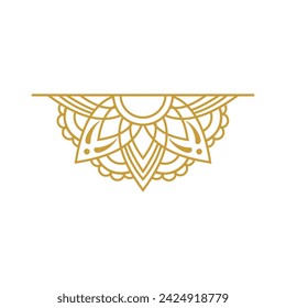 Mandala Wedding Ornament Gold Vector Design