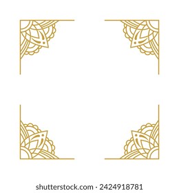 Mandala Wedding Ornament Gold Vector Design