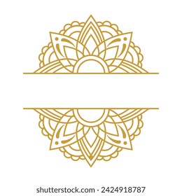 Mandala Wedding Ornament Gold Vector Design