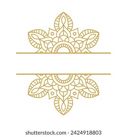 Mandala Wedding Ornament Gold Vector Design