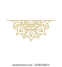 Mandala Wedding Ornament Gold Vector Design