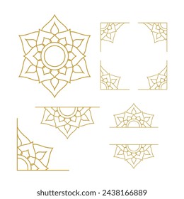Mandala Wedding Ornament Gold Vector Design