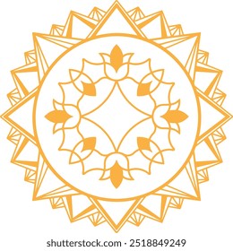 Diseño de Vector de adorno de Boda de mandala