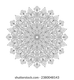 Mandala whimsical serenity coloring book page for kdp book interior. Peaceful Petals, Ability to Relax, Brain Experiences, Harmonious Haven, Peaceful Portraits, Blossoming Beauty mandala design.
