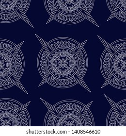 mandala white abstract sharp vector seamless pattern. Concept for print, wallpaper, web design. paper design
