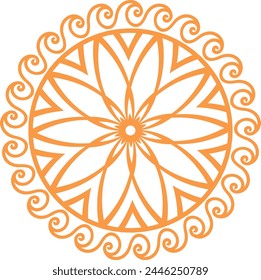 mandala white background art abstract