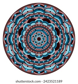 Mandala wit different colors ethnic ornament	