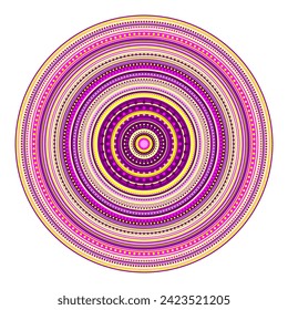 Mandala wit different colors ethnic ornament	