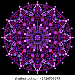 Mandala wit different colors ethnic ornament