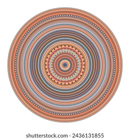 Mandala wit different colors ethnic ornament