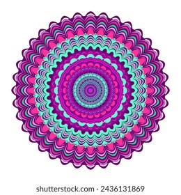 Mandala mit verschiedenen Farben ethnische Ornamente