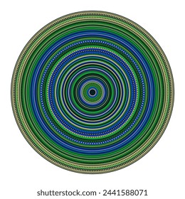 Mandala wit different colors ethnic ornament